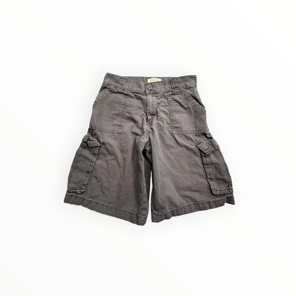 Copper Denim Cargo Shorts Boys 8 Grey 9E3275C‎ Wide Leg Utilitarian Gorpcore